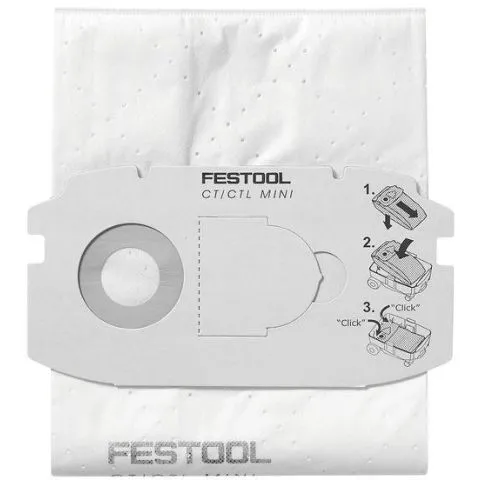 Endast idag SC FIS-CT MINI SELFCLEAN Festool Filterpåse 5-pack